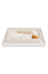 Pigeon & Poodle Andria Pearlized Nested Trays In Pearlized