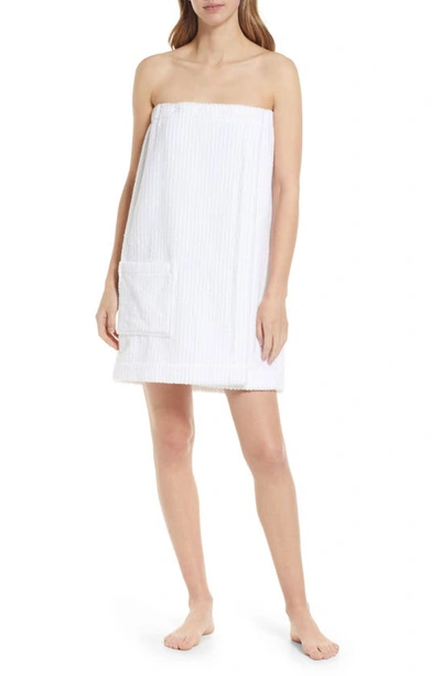 Nordstrom Hydro Ribbed Organic Cotton Blend Wrap In White
