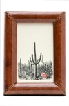 Pigeon & Poodle Eton Leather Picture Frame, 4" X 6" In Tobacco
