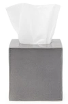 Pigeon & Poodle Cordoba Tissue Box Cover In Gray Burlap