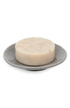 Pigeon & Poodle Cordoba Textured Ceramic Soap Dish In Gray Burlap