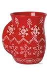 Tag Handwarmer Mug In Red/ White