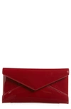 Saint Laurent Paloma Patent Leather Clutch In Red