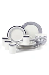 Kate Spade Street East 16-piece Dinnerware Set In Blue