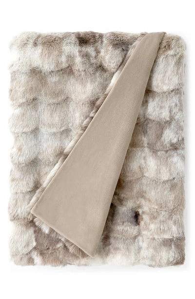 Ugg Theda Faux Fur Throw Blanket In Clamshell