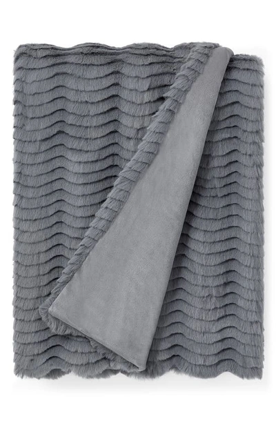 Ugg Cayden Faux Fur Throw Blanket In Space Age