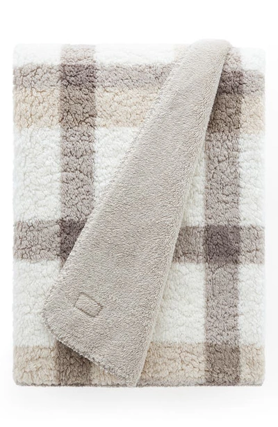 Ugg Evie Faux Fur Throw Blanket In Clamshell