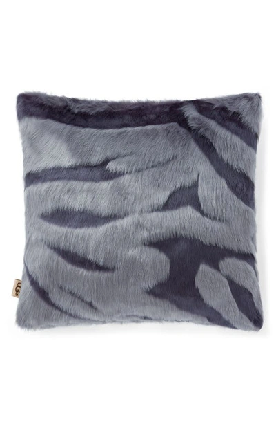Ugg Shayla Jacquard Faux Fur Decorative Pillow, 20" X 20" Bedding In Space Age/gravel