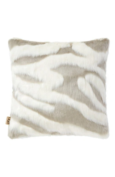 Ugg Shayla Faux Fur Pillow In Snow / Clam Shell