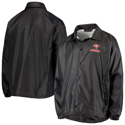 Dunbrooke Black Tampa Bay Buccaneers Coaches Classic Raglan Full-snap Windbreaker Jacket