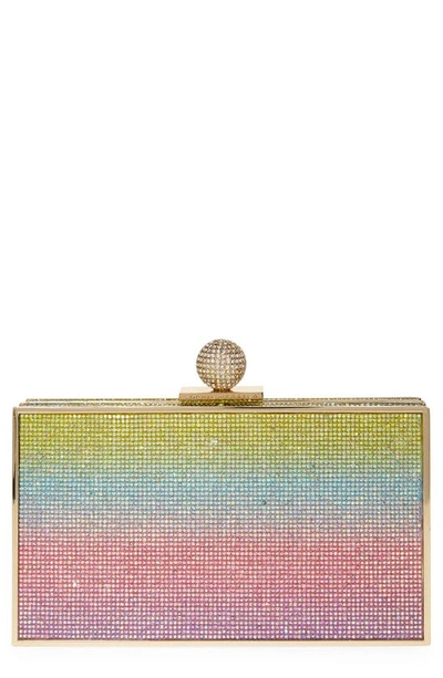 Sophia Webster Clara Rainbow Crystal Box Clutch In Carnival Ombre