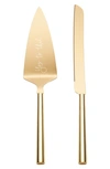 Kate Spade Charmed Life Two-piece Dessert Set In Golden Tone