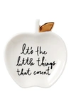 Kate Spade A Charmed Life Apple Ring Dish In Parchment