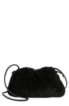 Mansur Gavriel Mini Cloud Clutch Chain Bag In Black/flamma