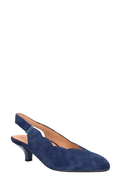 L'amour Des Pieds Hulda Slingback Pump In Navy