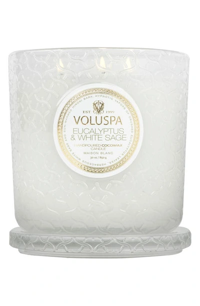 Voluspa Eucalyptus & White Sage 3-wick Luxe Candle