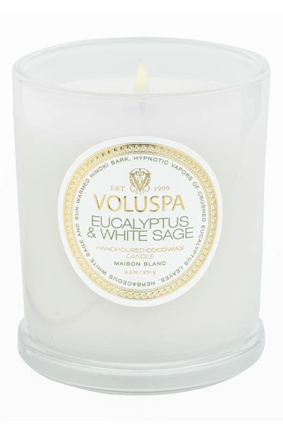 Voluspa Eucalyptus & White Sage Boxed Classic Candle