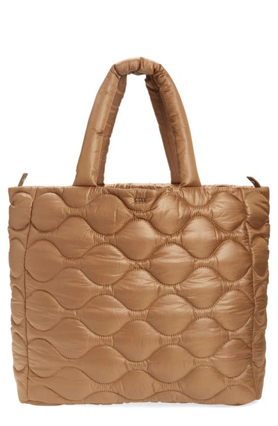 Hugo Boss Ellie Quilted Tote In Medium Beige