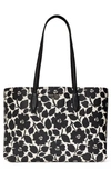 Kate Spade All Day Rosy Garden Large Tote In Black