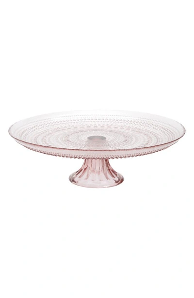 Fortessa Jupiter Glass Cake Stand In Pink