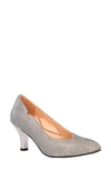 L'amour Des Pieds Bambelle Pointed Toe Pump In Pewter