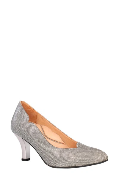 L'amour Des Pieds Bambelle Pointed Toe Pump In Pewter