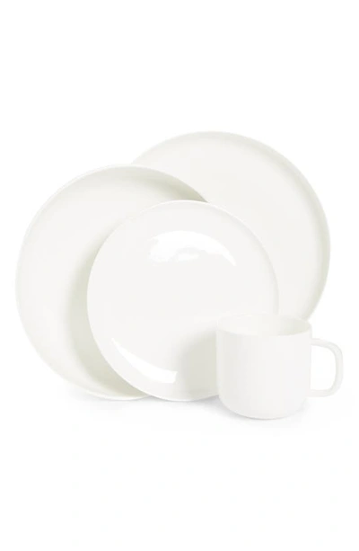 Fortessa Modern Coupe  Modern Coupe 16-piece Dinnerware Set In White