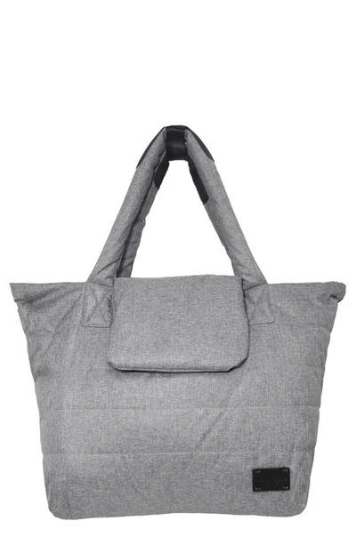 7 A.m. Enfant Capri Quilted Diaper Tote In Heather Grey