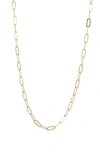 Argento Vivo Paper Clip Chain Necklace In Gold