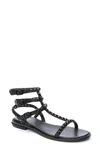 Ash Play Bis Model Sandal With Black Leather Straps In Black