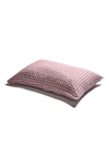 Piglet In Bed Set Of 2 Gingham Linen Pillowcases In Orchid