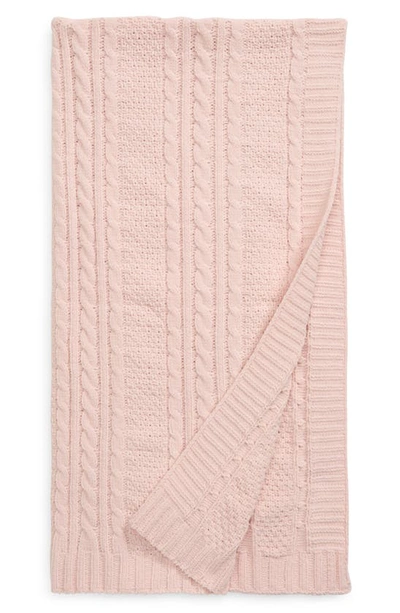 Nordstrom Baby Cable Knit Blanket In Pink Lotus