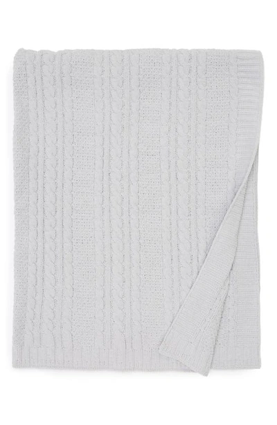 Nordstrom Baby Cable Knit Blanket In Grey Micro