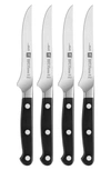 Zwilling J.a. Henckels 'pro' Steak Knives In Black/ Silver