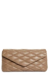 Saint Laurent Sade Quilted-leather Clutch Bag In 2346 Taupe