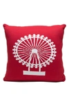 Rian Tricot London Eye Accent Pillow In Multi