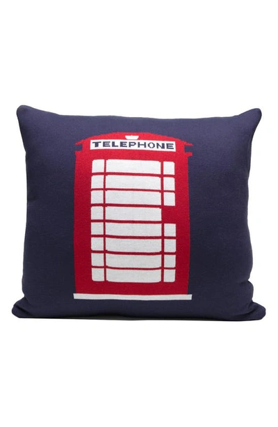 Rian Tricot London Phone Booth Cushion In Blue