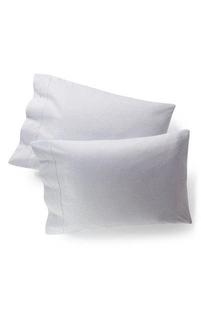 Ralph Lauren Oxford Stripe Pillow Sham In Blue And White