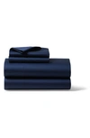 Ralph Lauren Organic Cotton Sateen Flat Sheet In Polo Navy