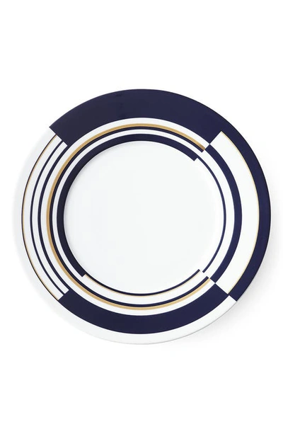 Ralph Lauren Peyton Porcelain Salad Plate With 24k Gold Trim In Navy