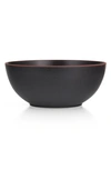 Nambe Taos Deep Stoneware Serving Bowl In Black