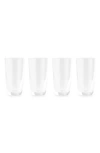 Nambe Taos Set Of 4 Highball Glasses In Clear