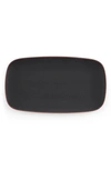 Nambe Taos Soft Rectangular Platter Agate In Black