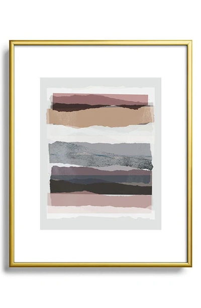 Deny Designs Pieces 16 Framed Art Print In Golden Tones
