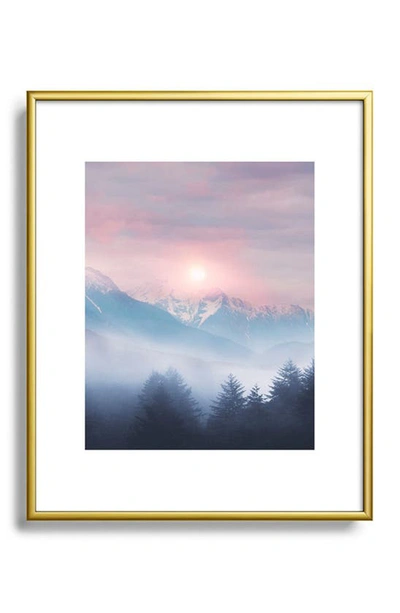 Deny Designs Pastels Vibe Framed Art Print In Golden Tones