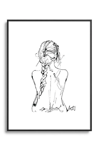 Deny Designs The Chloe Framed Art Print In Black Tones