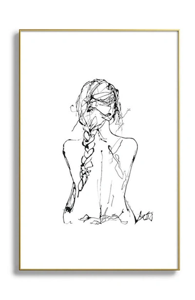 Deny Designs The Chloe Framed Art Print In Golden Tones