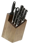 Zwilling Pro 9-piece Knife Block Set In Stainless Steel