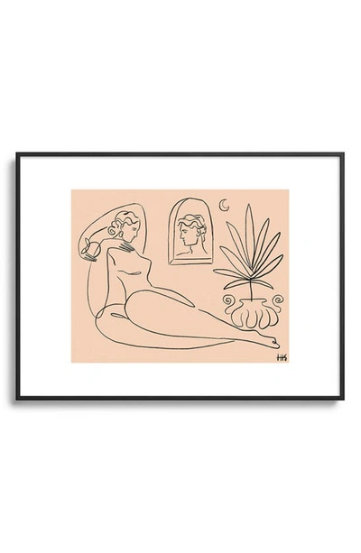 Deny Designs I See You 1 Framed Art Print In Black Tones