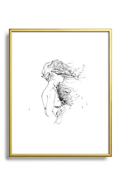 Deny Designs Val Framed Art Print In Golden Tones
